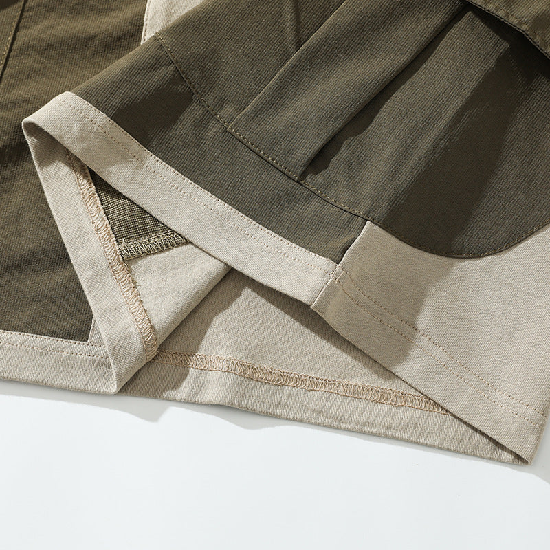 Switching pocket short sleeve T-shirt