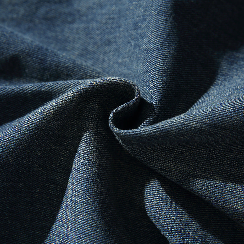 Washed Pocket Straight Jeans