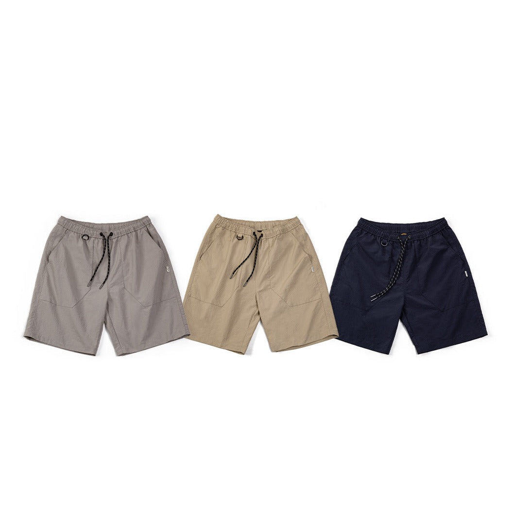 Wrinkle-finish lightweight quick-drying shorts