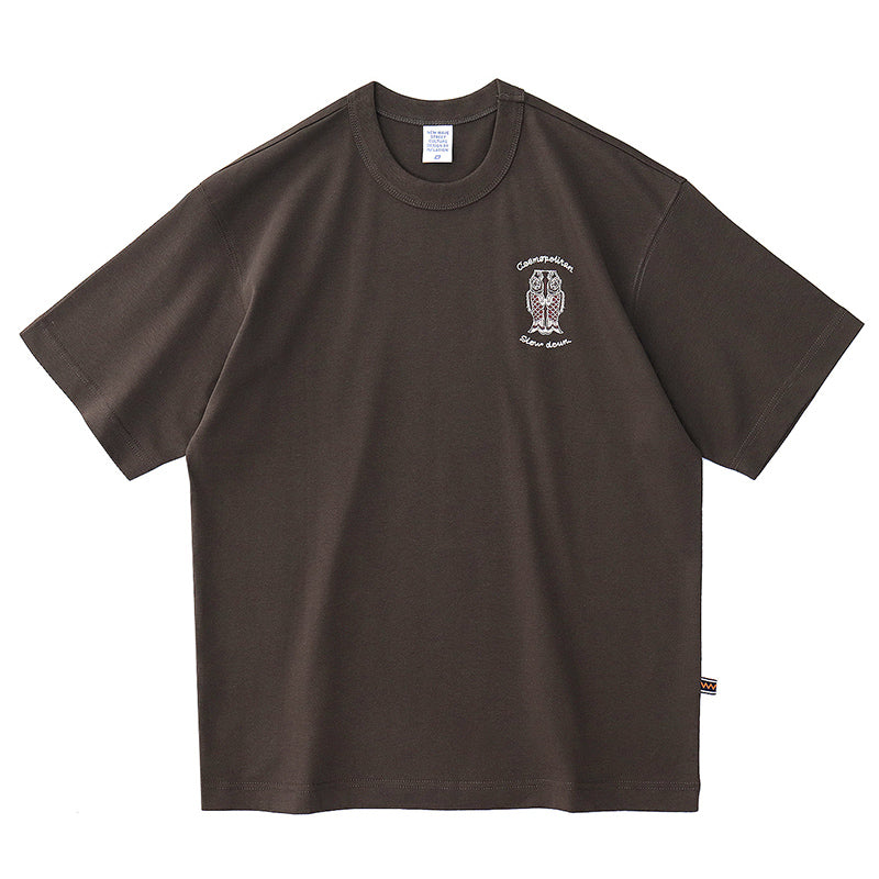 Carp streamer print short-sleeved T-shirt