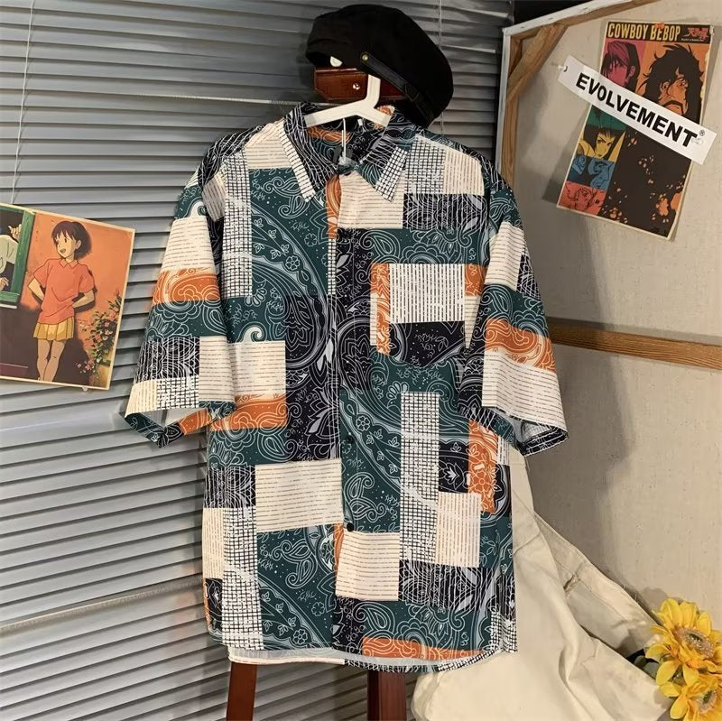 Switch print aloha short sleeve shirt