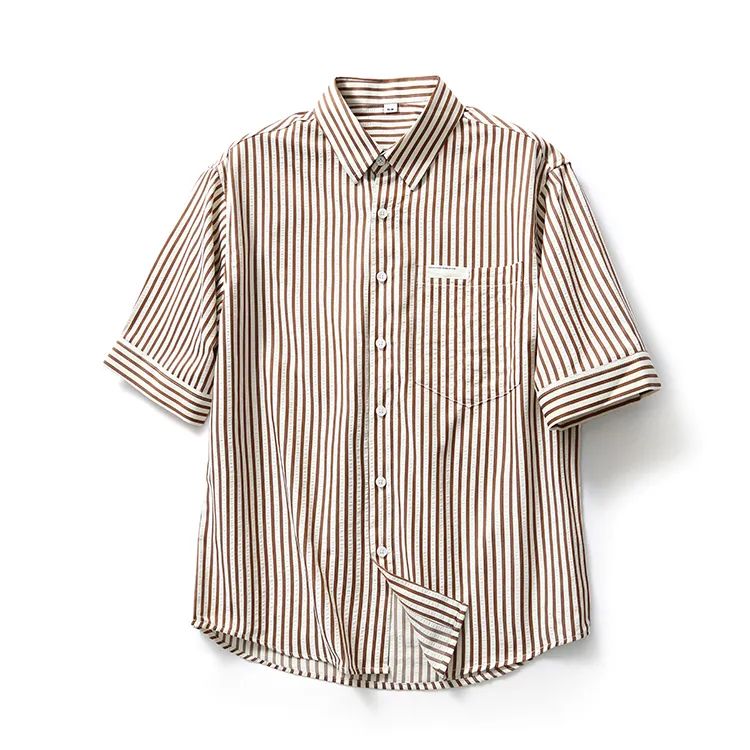 Classic striped short-sleeved shirt