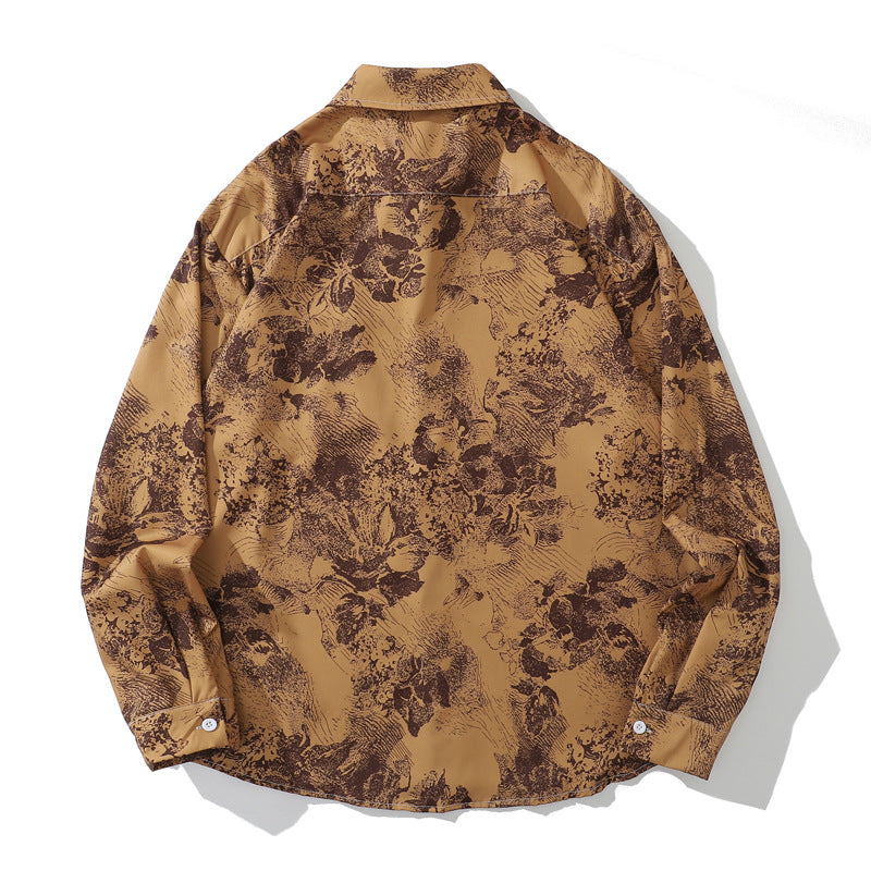 Vintage oil painting long sleeve shirt