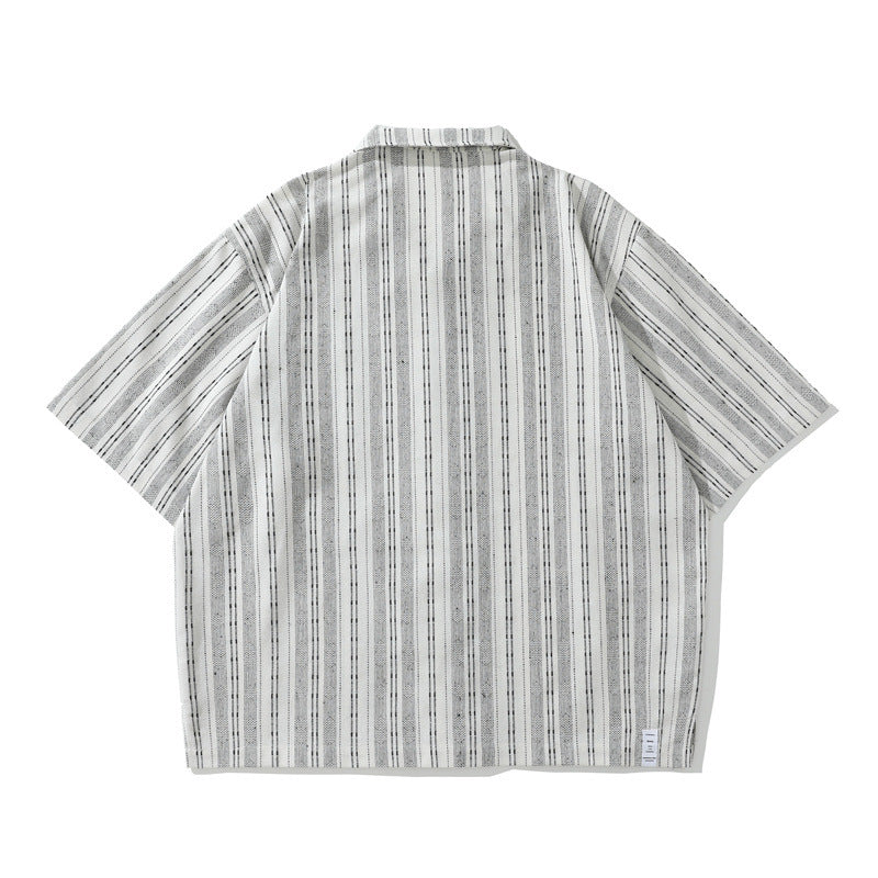 Fashion striped short sleeve shirt