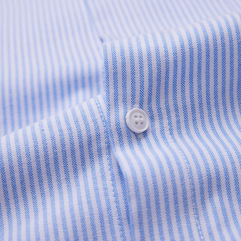 Classic blue striped long-sleeved work shirt