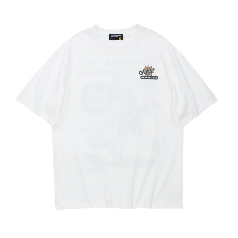 ファッションプリント半袖Tシャツ