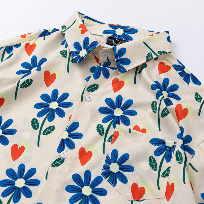 Floral Print Aloha Beach Shirt
