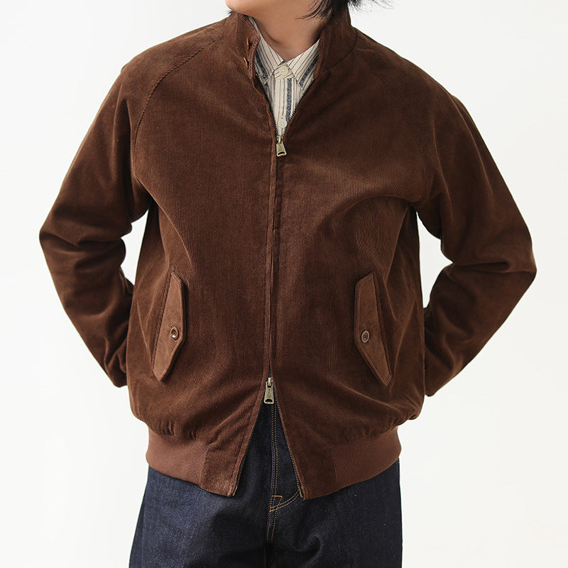 Corduroy G9 Stand Collar Harrington Jacket