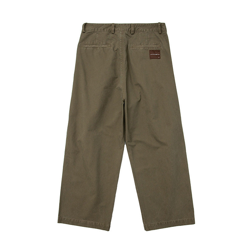 Unique vertically faded painted cargo pants