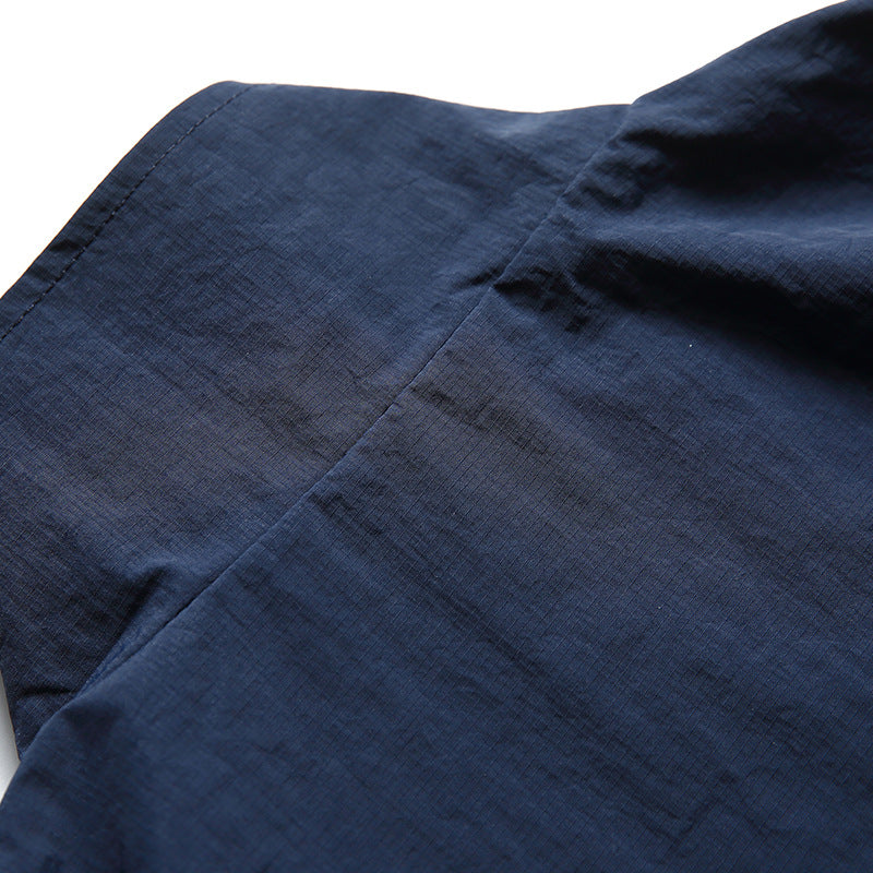 Reversible Retro Zipper Work Jacket