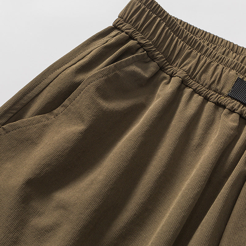 Functional pocket cargo pants with adjustable hem