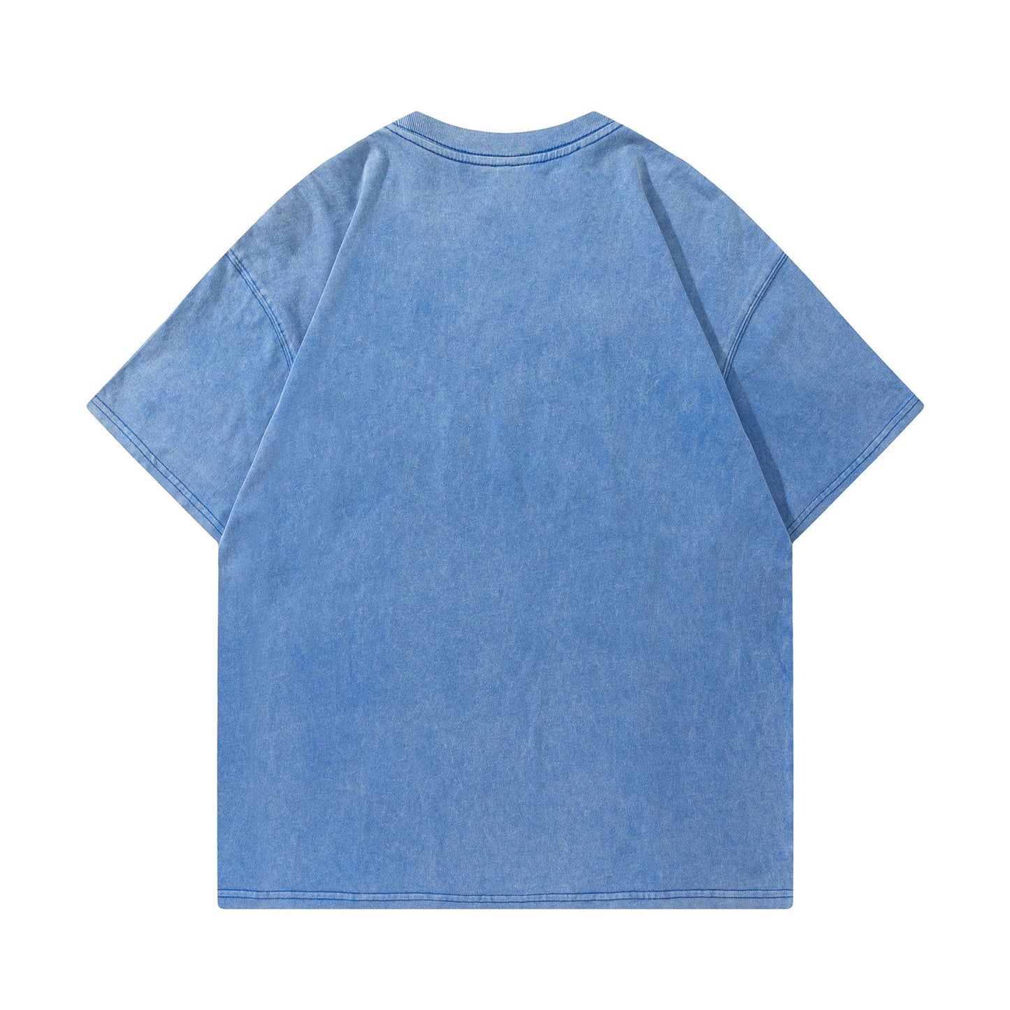 レトロ刺繍無地半袖tシャツ