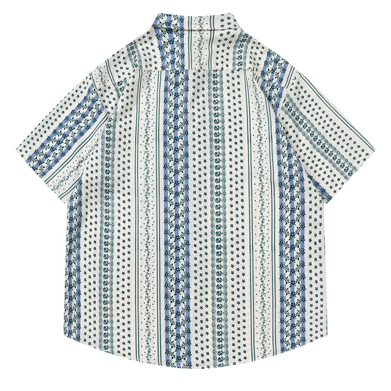 Retro Stripe Short Sleeve Shirt