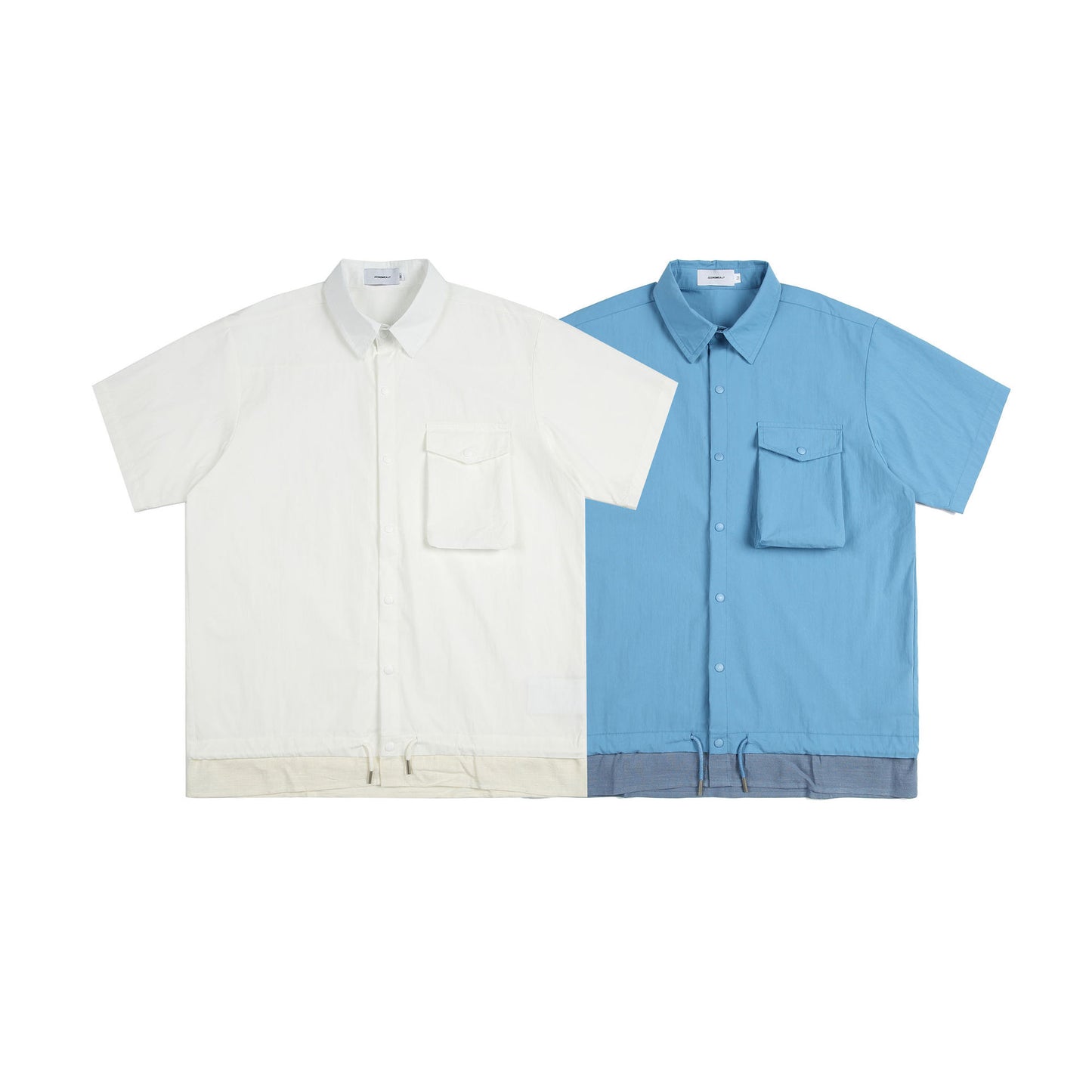 Casual short-sleeved shirt with contrasting accents