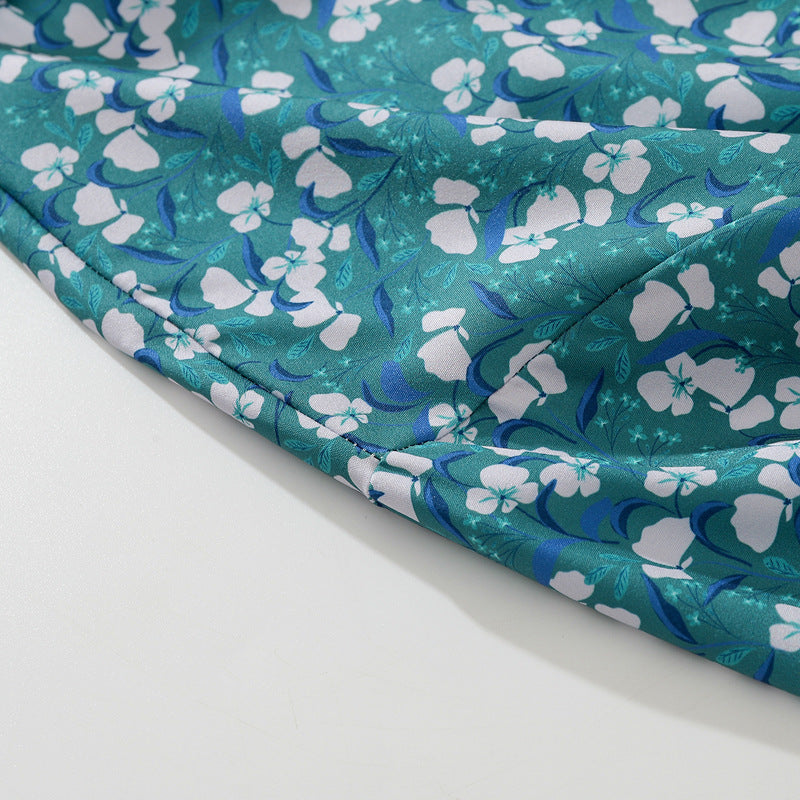 New fresh floral print aloha short sleeve shirt