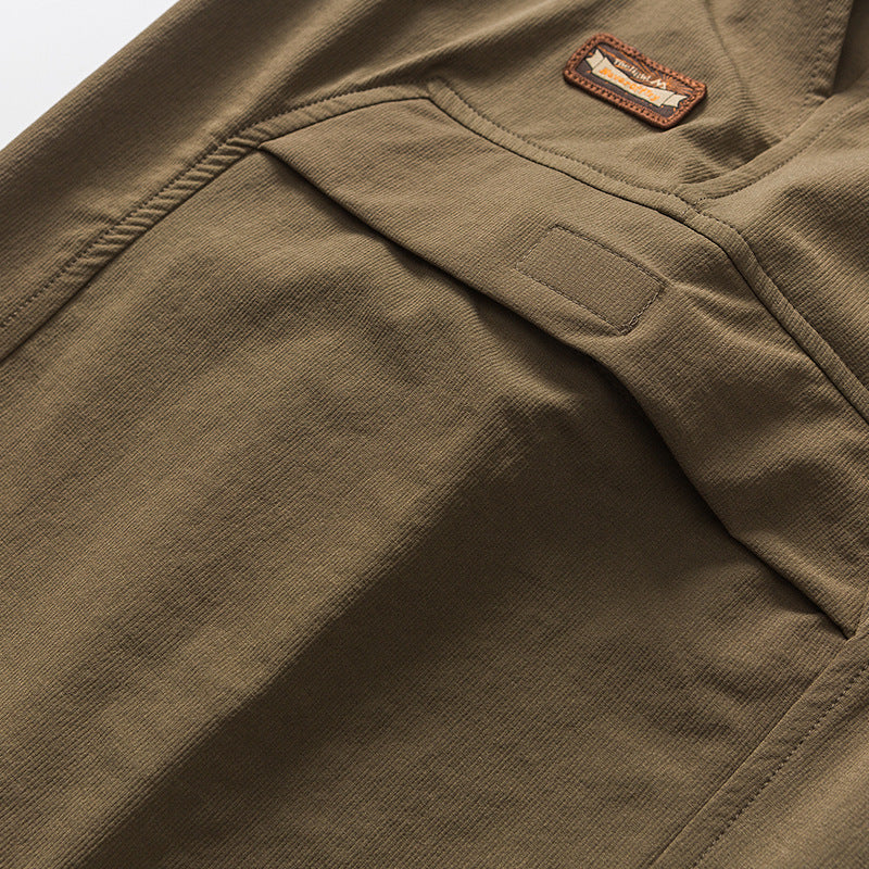 Functional pocket cargo pants with adjustable hem