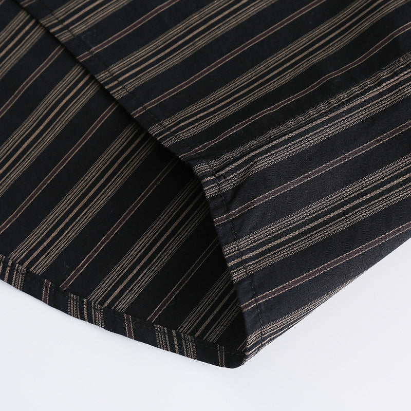 Classic striped short-sleeved shirt