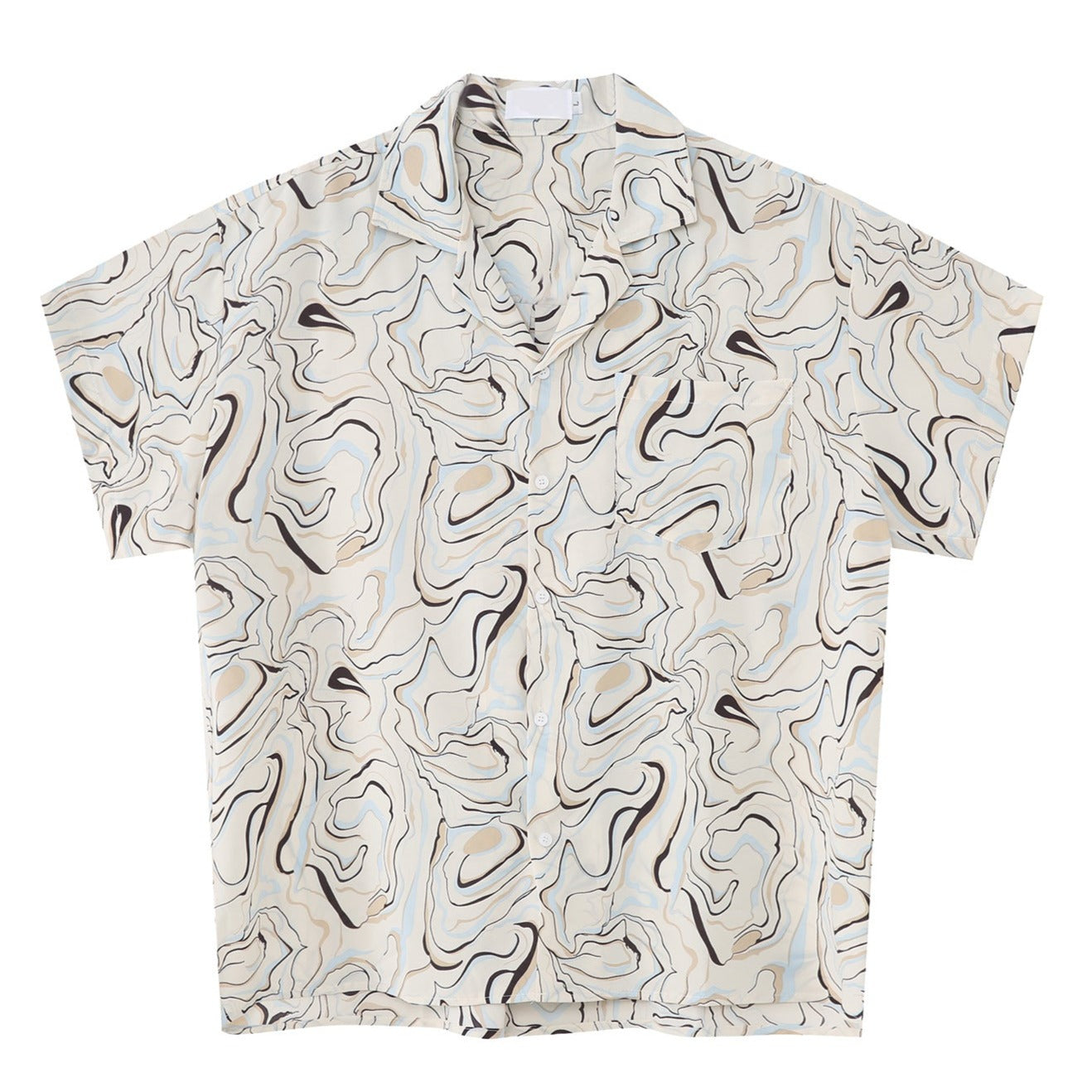 Vintage floral tie-dye short-sleeved shirt