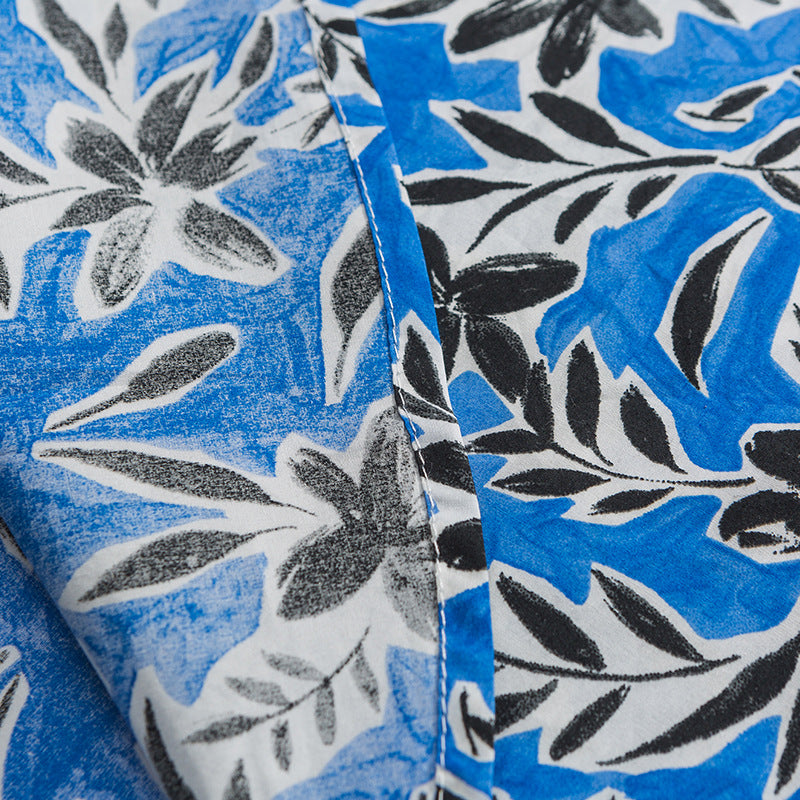 Hawaiian floral print aloha shirt