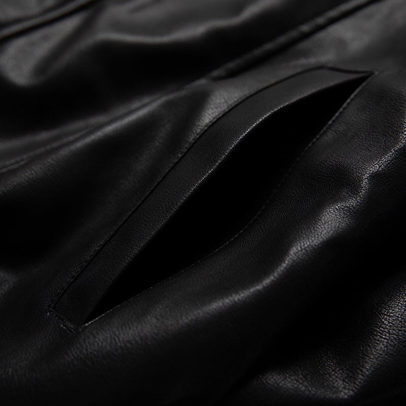 Retro Black PU Leather Jacket