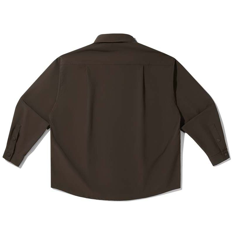 Autumn plain classic loose long sleeve shirt