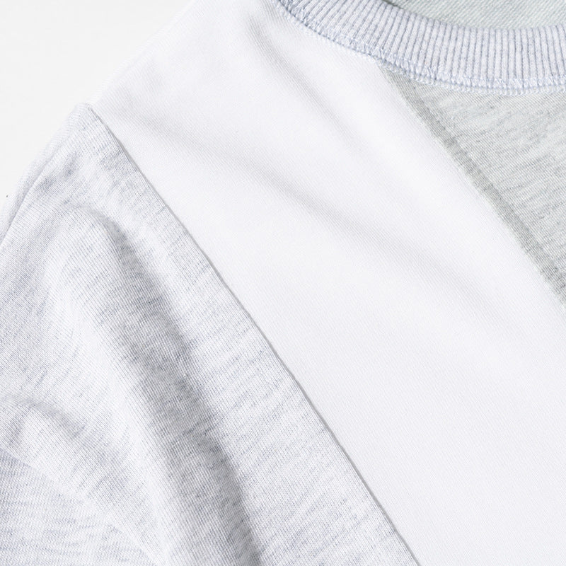 Color-block mountain T-shirt with functional pocket