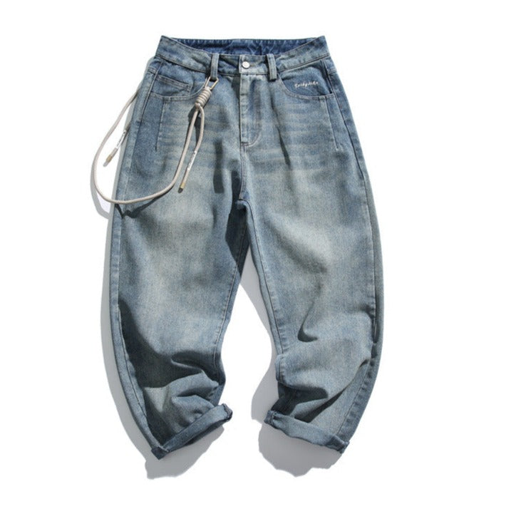 cityboy removable strap washable denim pants