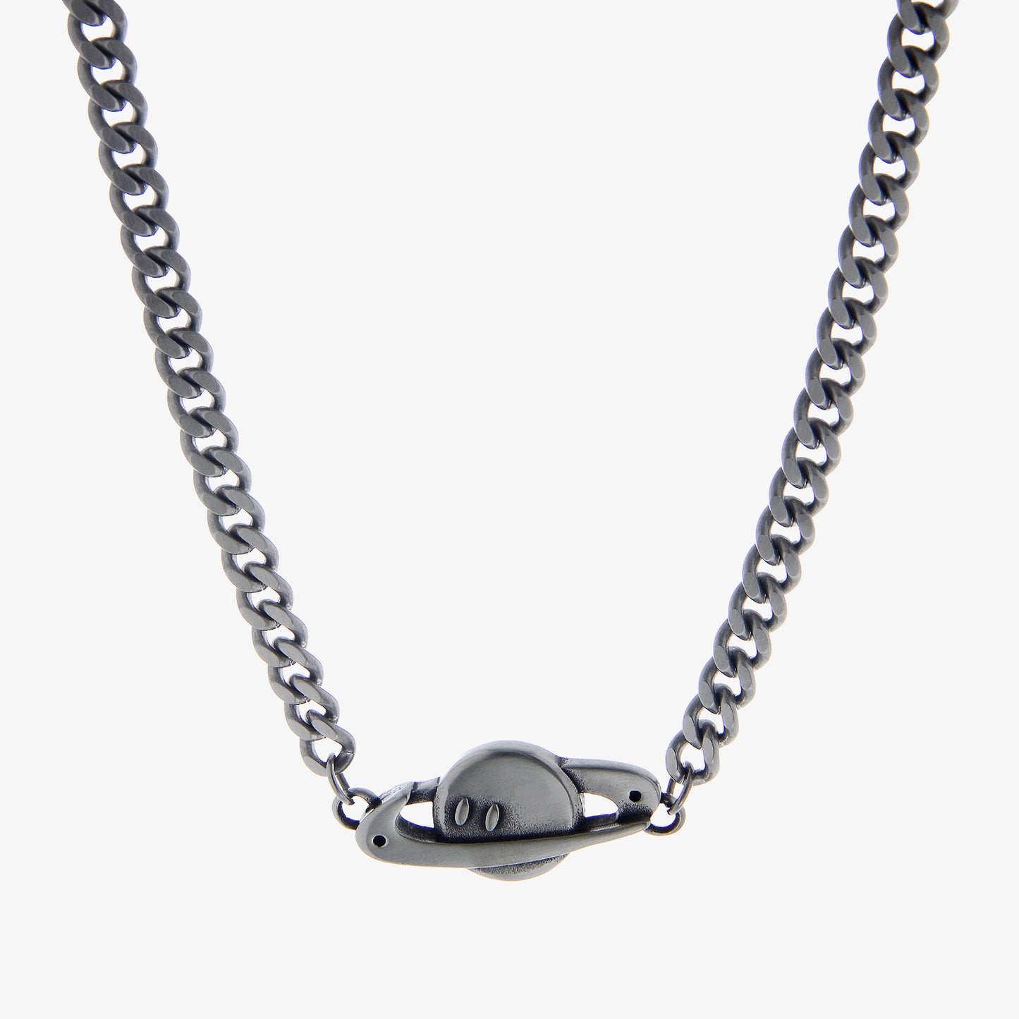 Planet Smiley Cuban Necklace