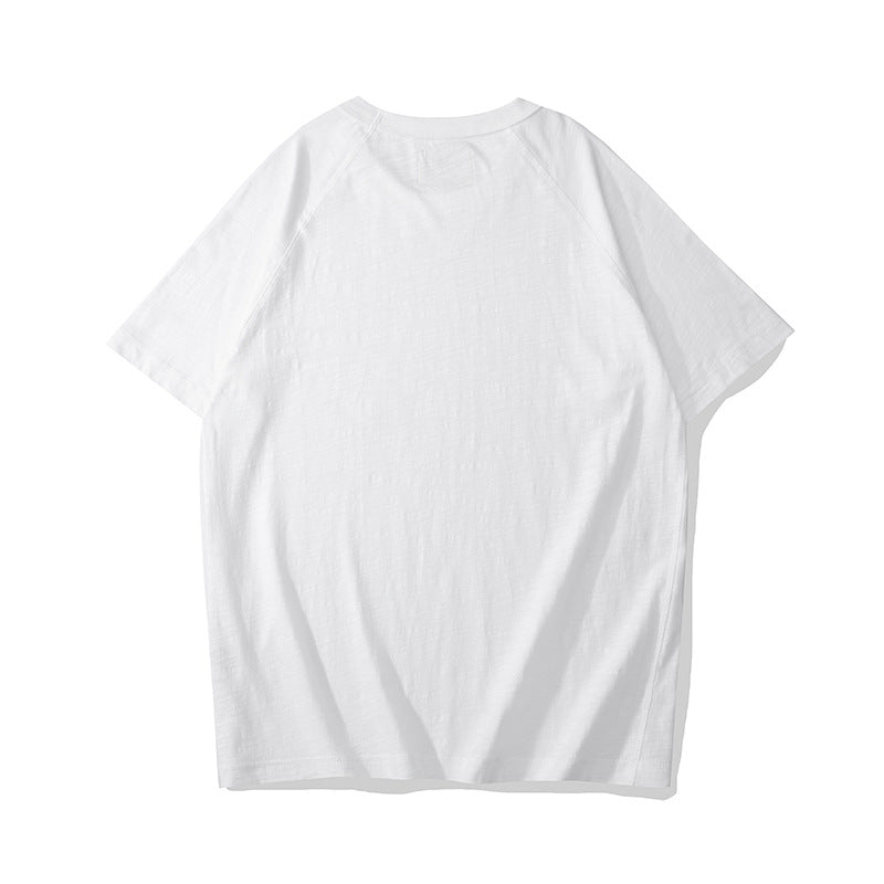 Simple, plain, easy-to-match short-sleeved T-shirt in five colors