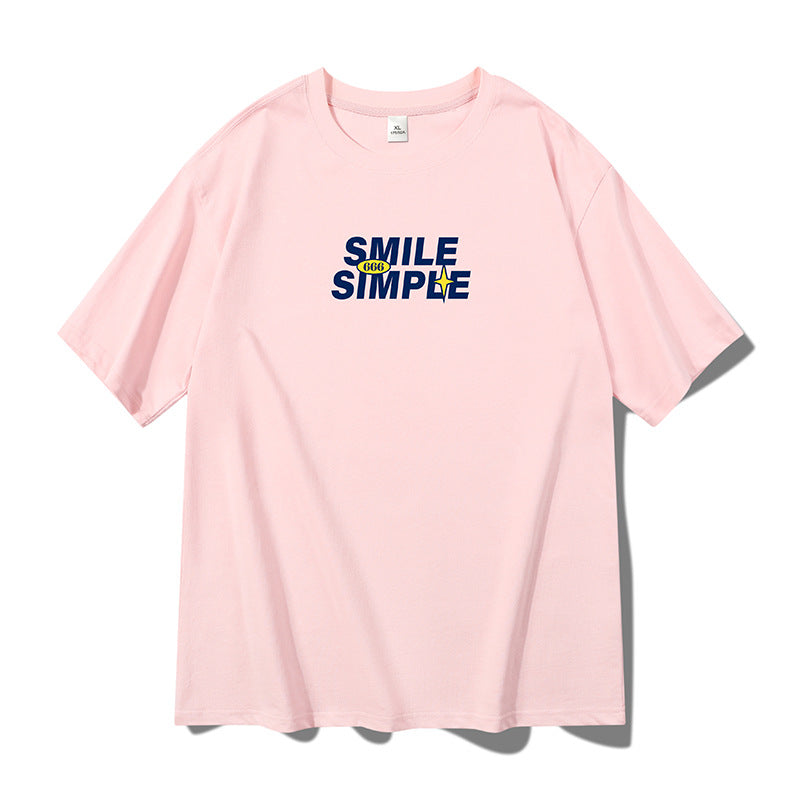 Casual alphabet T-shirt in seven colors