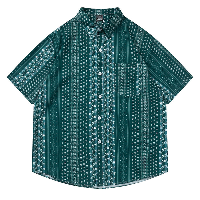 Retro Stripe Short Sleeve Shirt