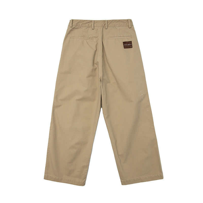 Unique vertically faded painted cargo pants