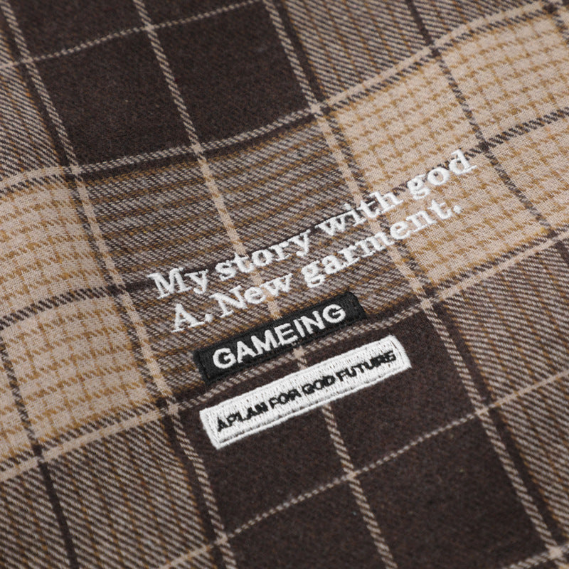 Irregular Retro Check Short Sleeve Shirt
