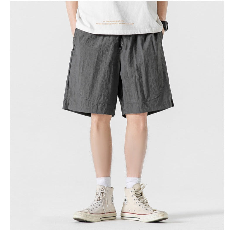 速乾通気性よいシンプル無地ショートパンツ