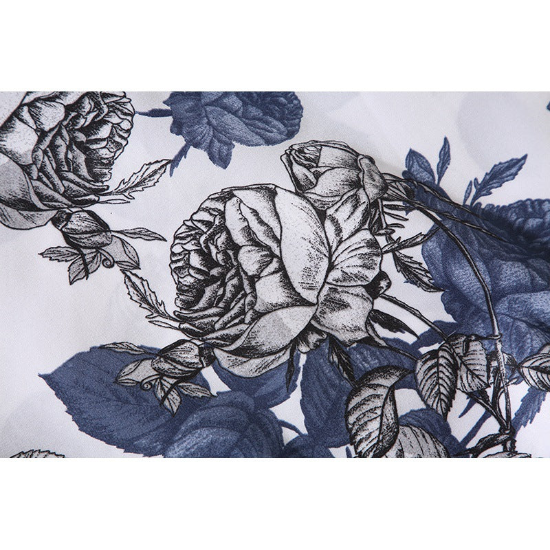 Classic floral summer short-sleeved aloha shirt