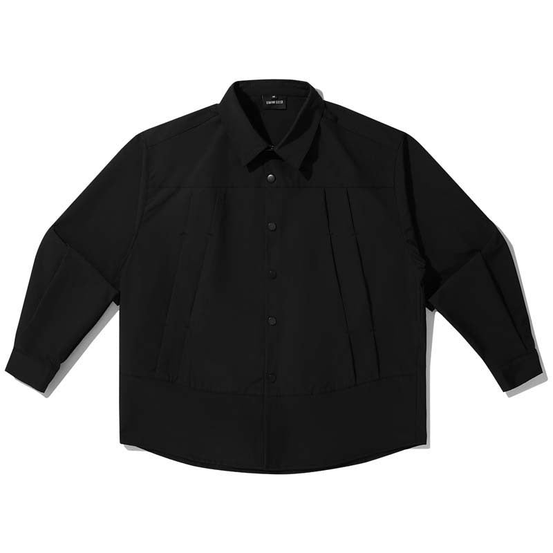 Autumn plain classic loose long sleeve shirt