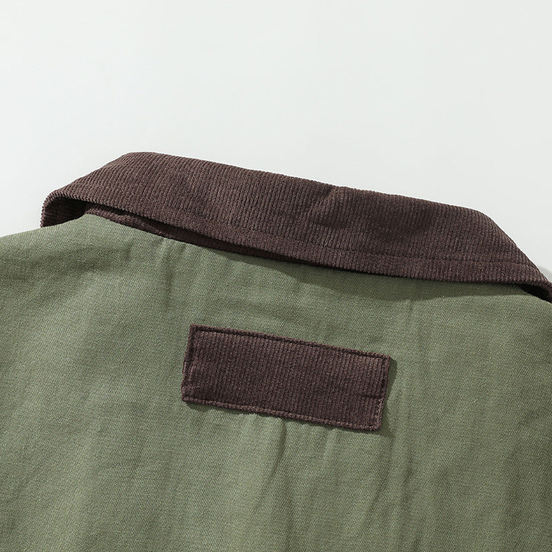 Corduroy jacket with multi-pockets