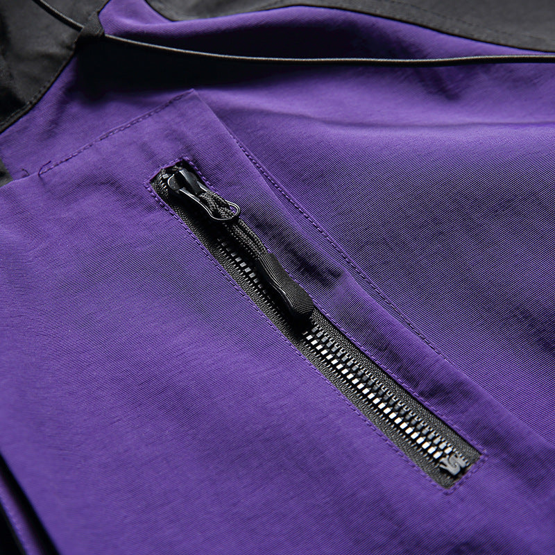 Outdoor color-coordinated functional jacket, lightweight and waterproof
