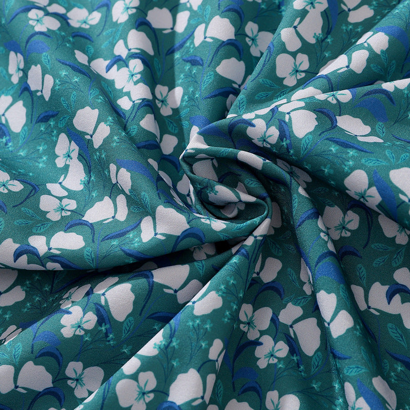 New fresh floral print aloha short sleeve shirt