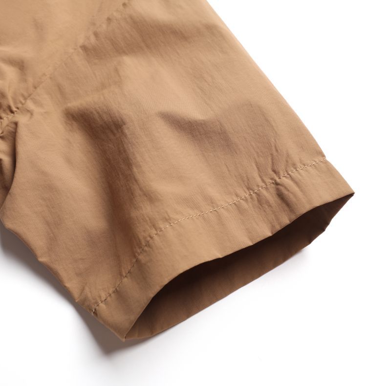 Multi-pocket plain short-sleeved work shirt in four colors