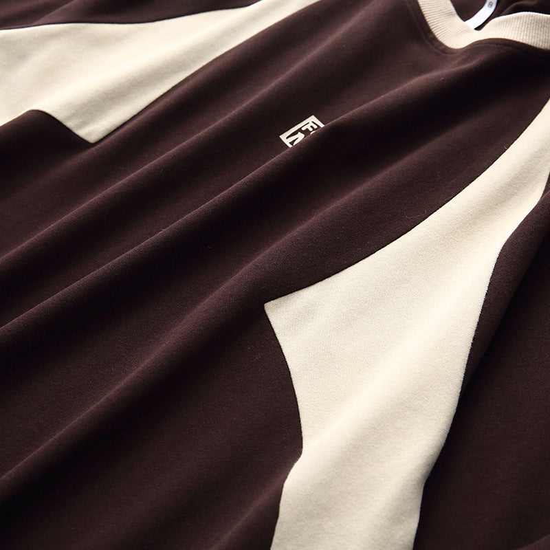 Color-block casual short-sleeved T-shirt