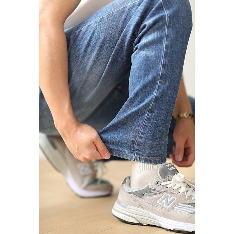 Distressed Stretch Wash Vintage Denim Pants