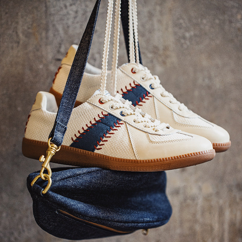 Baseball-style x Sashiko German Army Sneakers