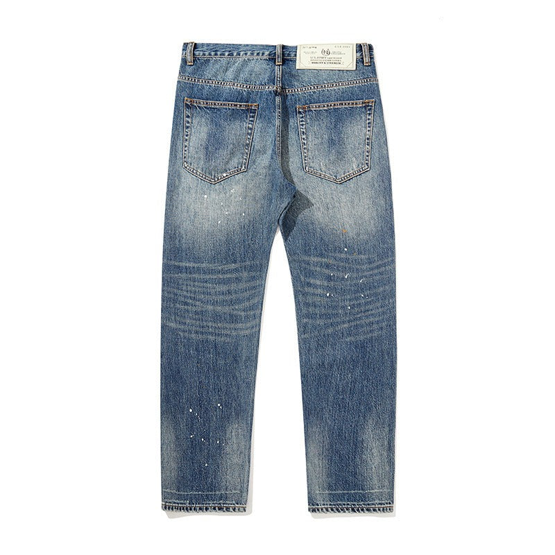 Loose Straight Retro Vintage Cargo Denim Pants