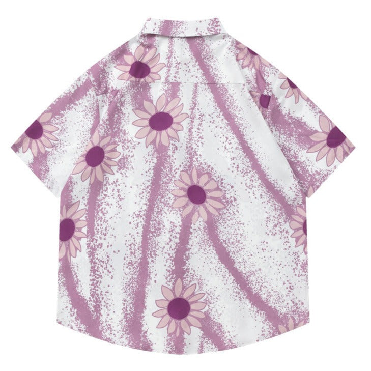 Retro all-over print aloha shirt perfect for summer