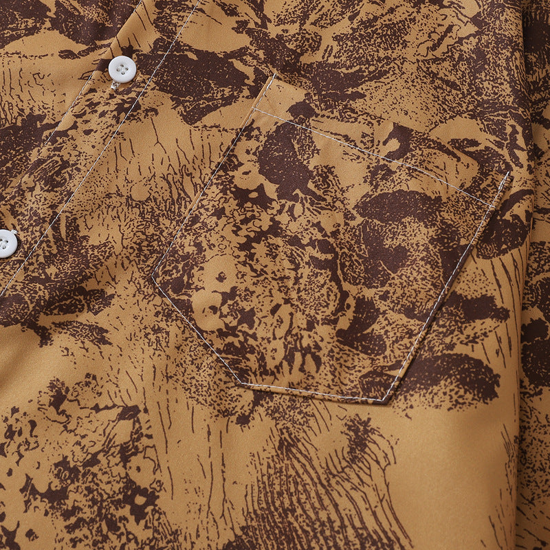 Vintage oil painting long sleeve shirt