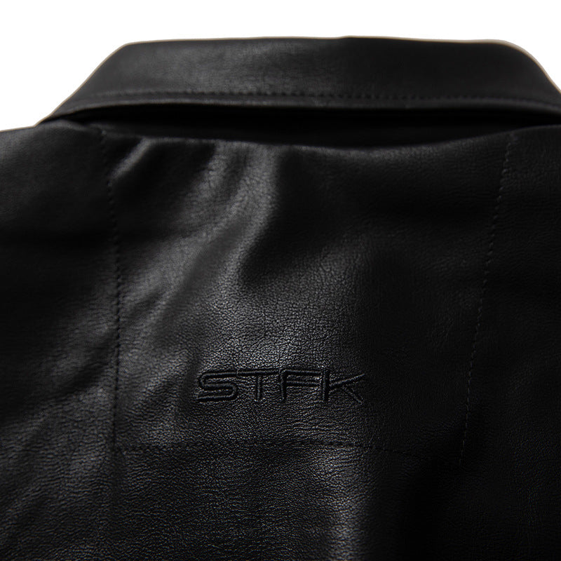 Retro Black PU Leather Jacket