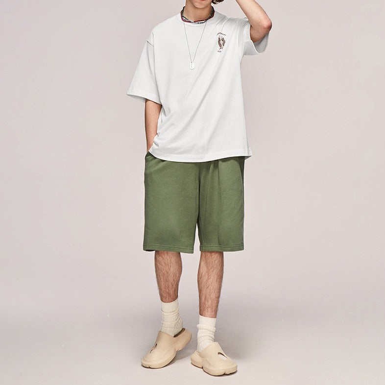 Carp streamer print short-sleeved T-shirt