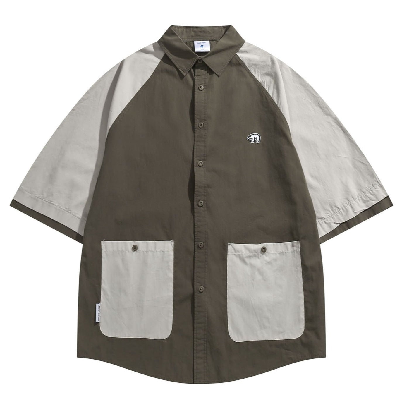Retro style short sleeve shirt with pocket