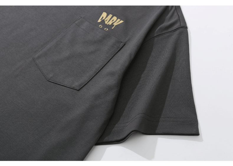 デザインポケット コットン無地Tシャツ